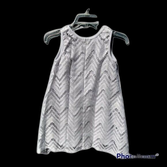 Other - Sally Miller Dress White Lace Sleeveless Lined Pointed Hem Size L Formal GND